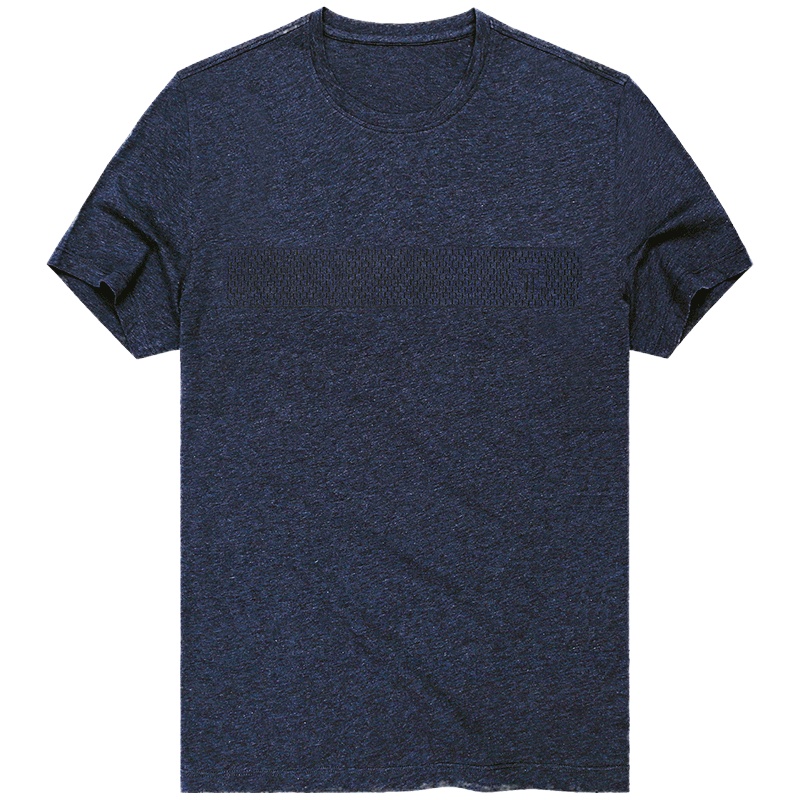 布先生圆领刺绣男士短袖t恤 简约休闲潮男纯色舒适纯棉T恤AT619