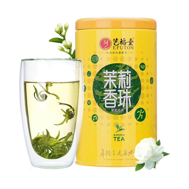 艺福堂茶叶花草茶特种级茉莉花茶浓香型绣球茉莉龙珠香珠 200g