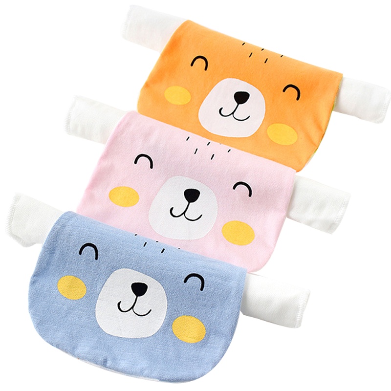 小素材宝宝纯棉吸汗巾婴儿童隔汗巾垫背巾中大童幼儿园薄款夏季全棉吸汗巾(3条装)