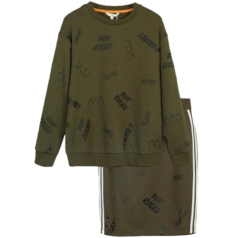 7M卫衣半身裙两件套装冬季新款宽松短裙运动T恤套装女70009457