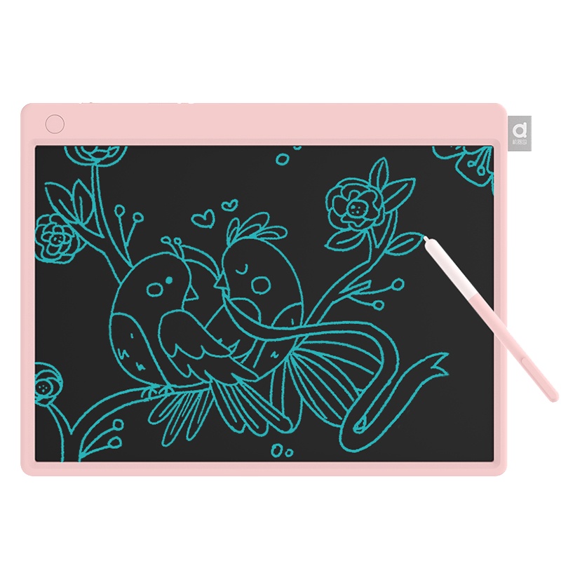小米生态链 机器岛智能小黑板 13.5寸非磁性涂鸦绘画 液晶画板 儿童早教玩具手写板 宝宝益智写字板 手写板粉色