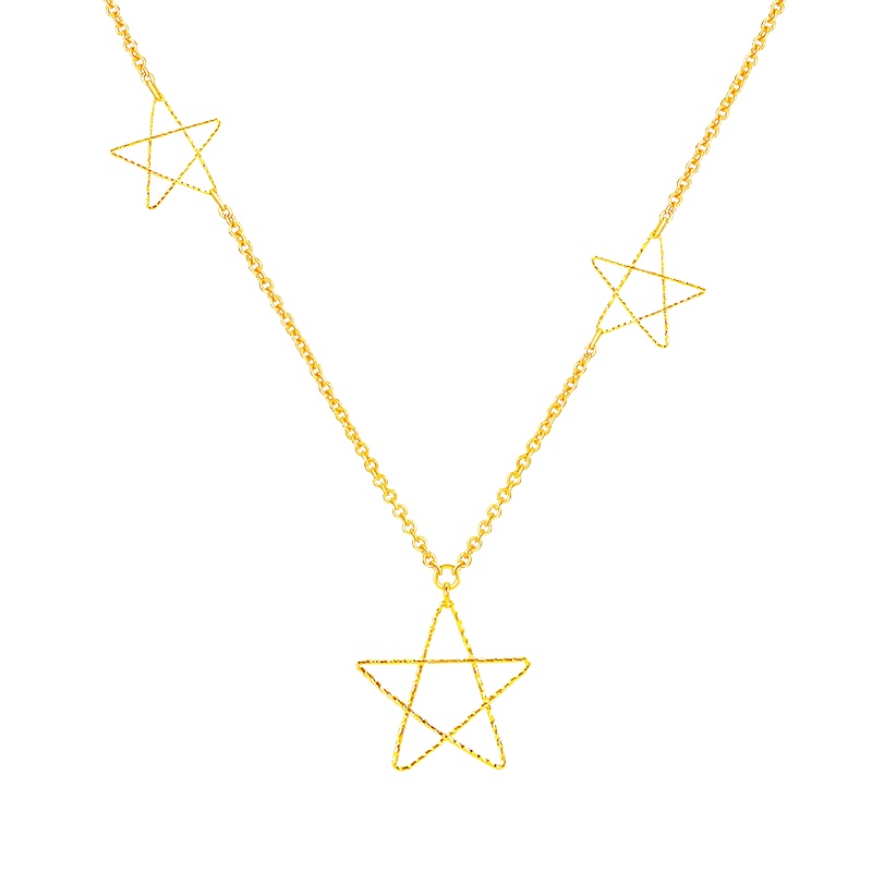 ZHAO LIANG 兆亮珠宝 许愿星系列黄金吊坠足金999项链挂坠女款套链含吊坠