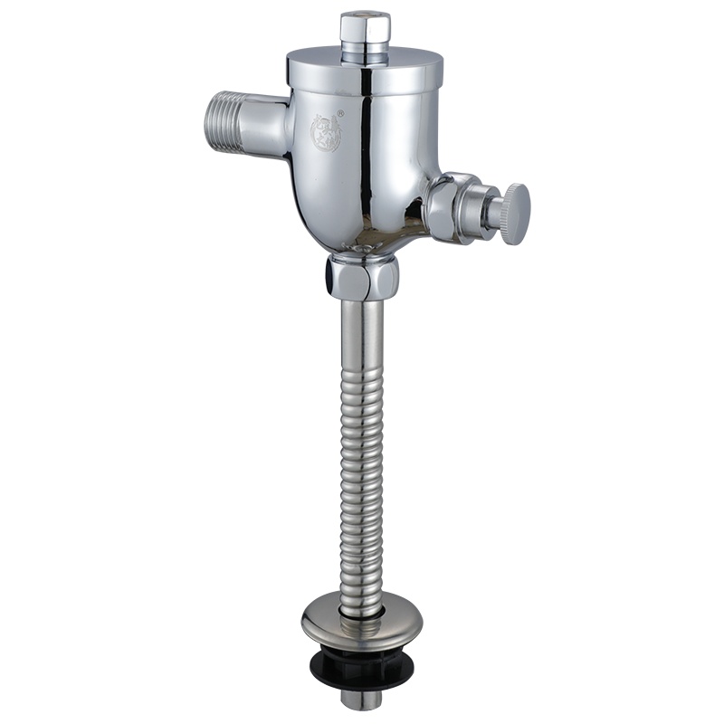 铜小便斗冲水阀 小便器冲洗阀 手按式延时杯式带调节水量小便池