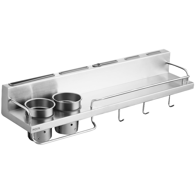 摩恩 304不锈钢多功能厨房挂件置物架厨具收纳调料五金壁挂刀架