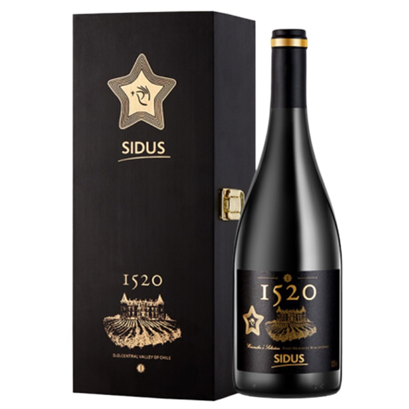 星得斯1520(1)智利原瓶进口红酒13.5度 黑皮诺干红葡萄酒 750ml 单支装