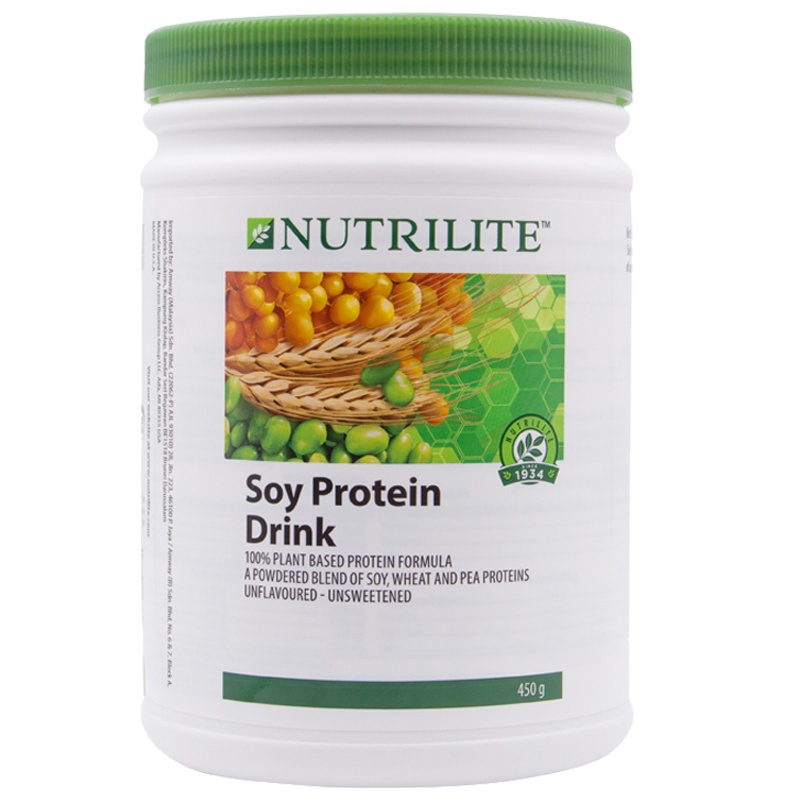 2瓶装 美国安利(Amway)纽崔莱多种植物蛋白质粉蛋白粉450g/瓶装 大豆分离蛋白适 合中老年成人儿童孕妇马来版