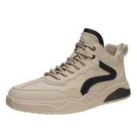 木林森男鞋秋季2021新款高帮鞋男百搭运动休闲韩版板鞋男士潮鞋子