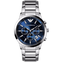 阿玛尼(EMPORIO ARMANI) 欧美品牌 钢带手表 多功能商务正装 三眼运动 简约时尚休闲石英表男 AR2448