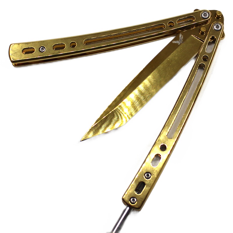 西户 蝴蝶水果折刀 户外野营刀 户外玩耍刀具 JL-07 金色