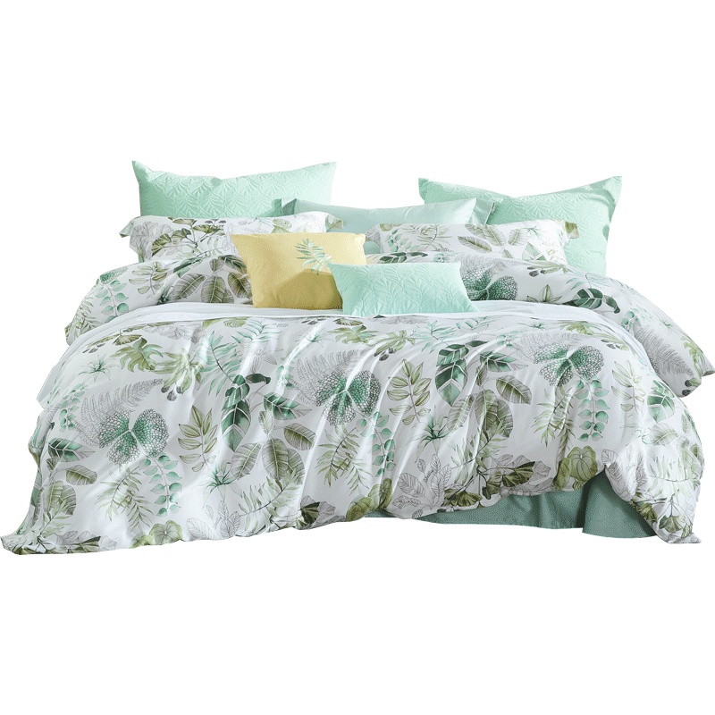 梦洁家纺梦洁美颂60支贡缎长绒棉四件套全棉纯棉夏季床单被套床上用品海岛