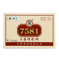 2013年 中茶普洱茶砖 7581砖 熟茶 250克 云南普洱茶熟茶 中粮集团茶叶 砖茶单片 茶窝茶叶