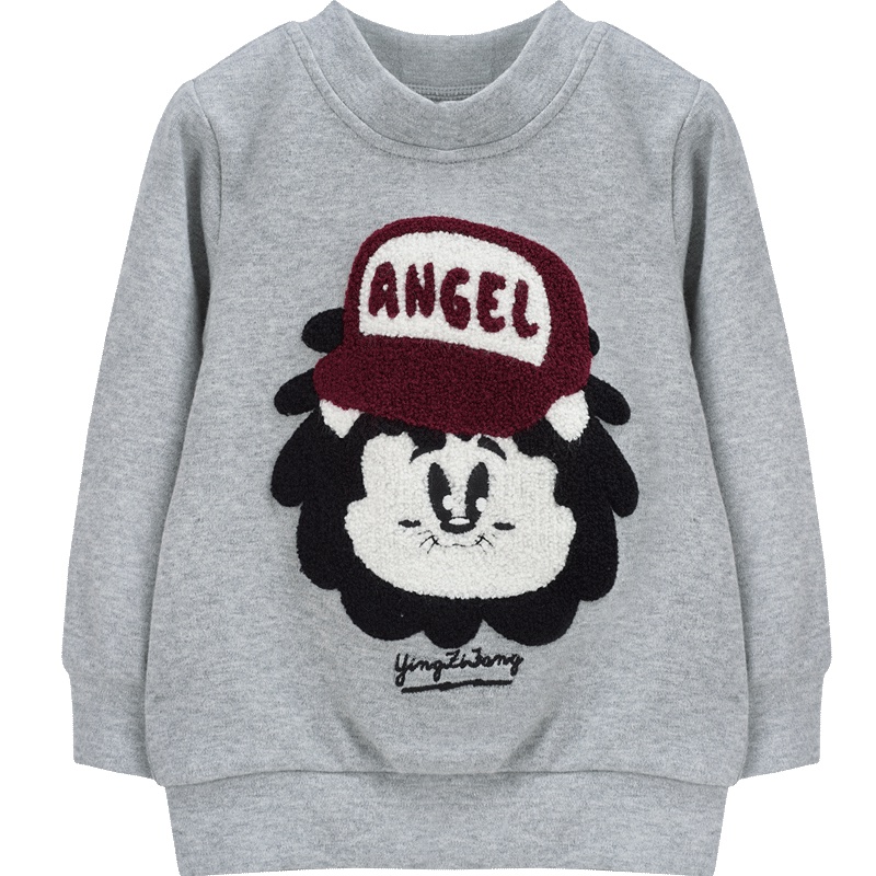 苏宁自营 婴姿坊男童运动休闲长袖T恤卡通时尚圆领打底衫 2色可选 80-120cm