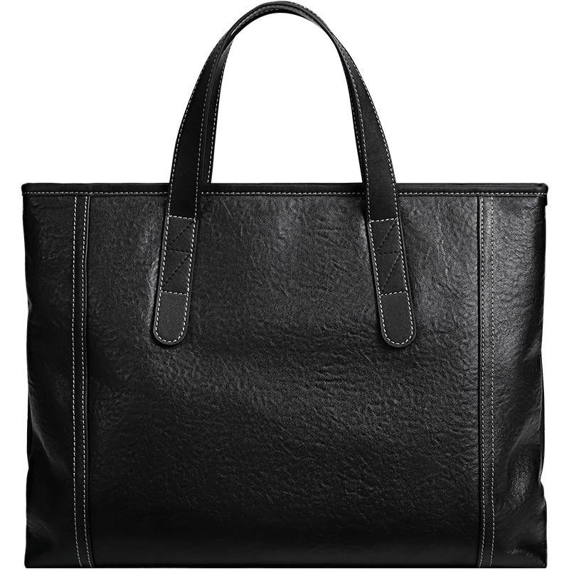 高尔夫(GOLF)手提包男士商务公文包横款休闲男包15寸男士大容量电脑包潮2022新款老花时尚单肩包斜挎包正品