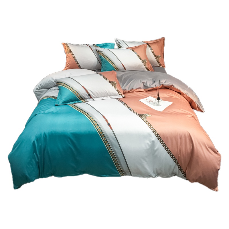 北极绒加绒针织棉四件套秋冬保暖床品1.8米床欧式风格家用被套床单