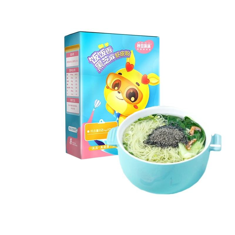 [新包装]秋田满满 黑芝麻虾皮粉40g 无添加调味料儿童拌饭料宝宝伴餐粉