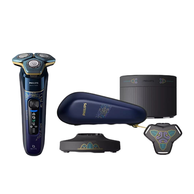 飞利浦(Philips) 电动剃须刀 刮胡刀三刀头胡须刀全身水洗国家博物馆联名礼盒款大雅名仕男士礼物S7888