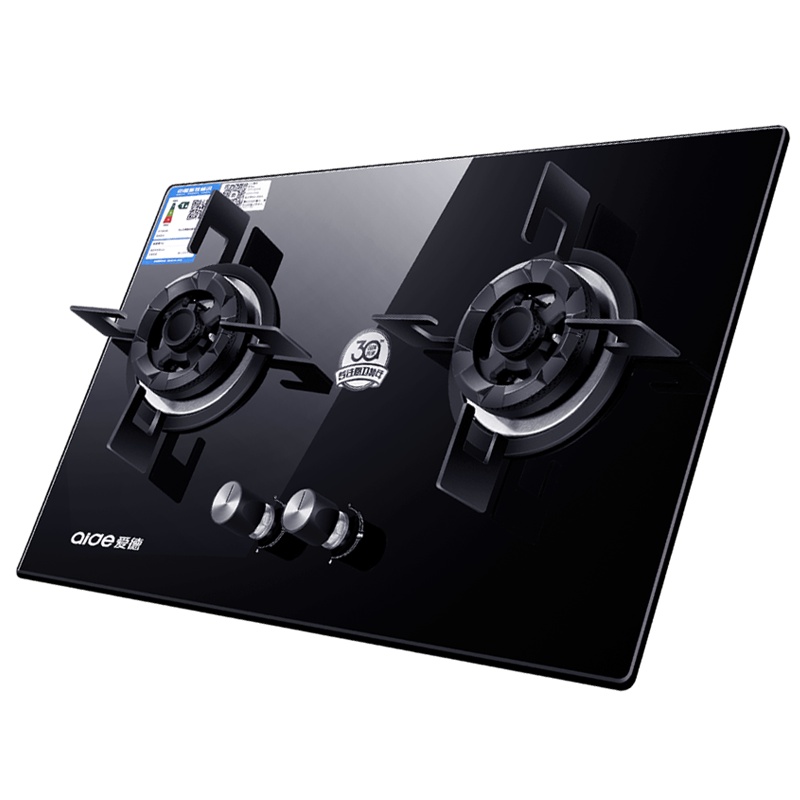 爱德(aide)燃气灶嵌入式双灶炉灶炉具灶具 煤气灶台式钢化玻璃 4.5KW大火力双眼灶 QD26B 液化气灶