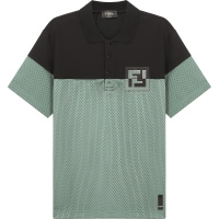 FENDI 男士 聚酯纤维/棉镂空短袖POLO衫FAF632 A52G