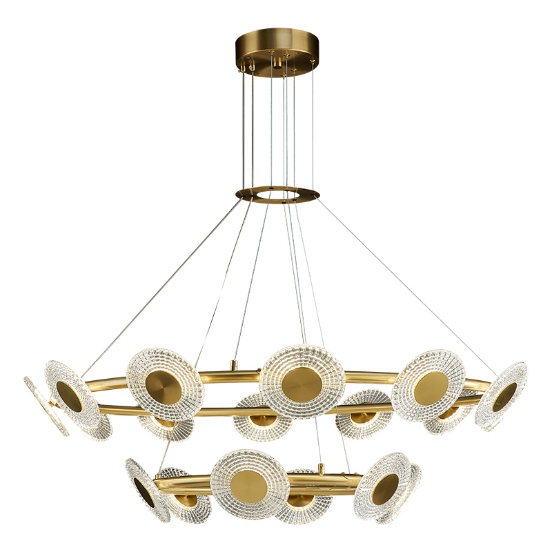 凯特皇菲 北欧全铜吊灯轻奢后现代餐厅灯书房灯LED客厅吊灯卧室灯简约大气灯具 8622-12