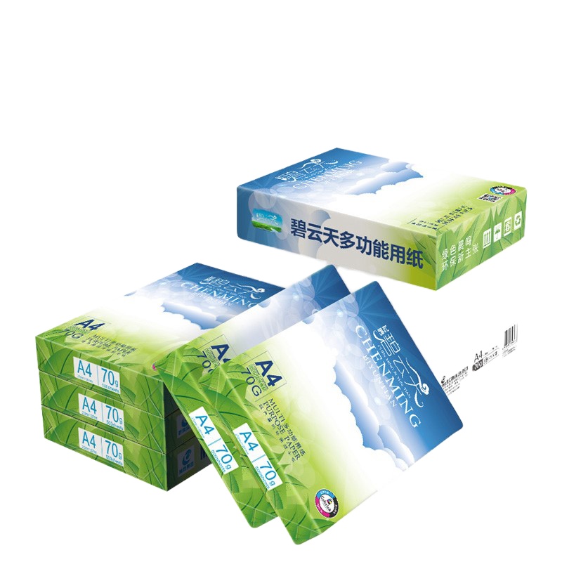 碧云天 A4纸打印复印纸70g木浆纸白纸草稿纸500张/包(整箱8包)