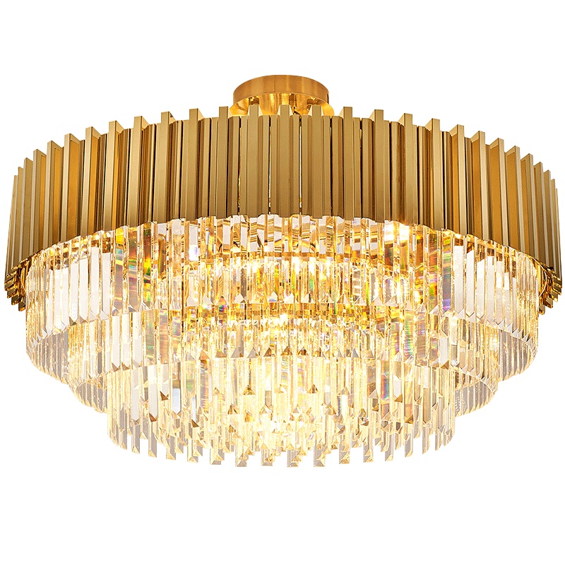 辛羽轻奢水晶吊灯客厅灯餐厅灯具欧式吸顶灯现代简约创意美式别墅大厅卧室吸吊两用led灯饰