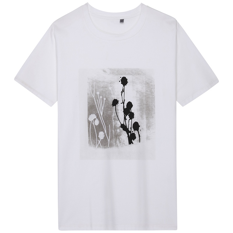 HODO红豆男装男士短袖T恤时尚休闲印花棉混纺圆领短袖T恤男