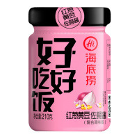 海底捞 好好吃饭红葱黄豆佐餐酱210g 瓶装 红葱+黄豆 意想不到的美味 佐餐下饭 面包面条泡面好搭档