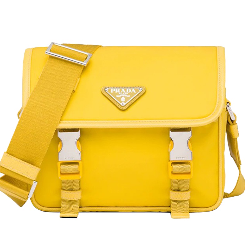 【预定】PRADA/普拉达 尼龙和Saffiano 皮革单肩包 1BD334 O3O 22*8.5*16CM