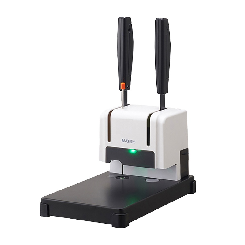 晨光(M&G)AEQ96714财务凭证装订机 黑白色 会计手动打孔机 热熔铆管胶装订机 省力型票据打孔机 装订机