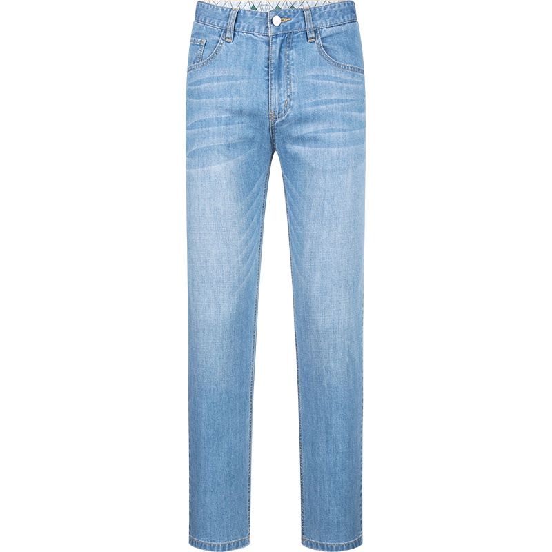 柒牌男装牛仔裤21春季时尚潮流青年弹力耐磨长裤男士修身百搭直筒裤