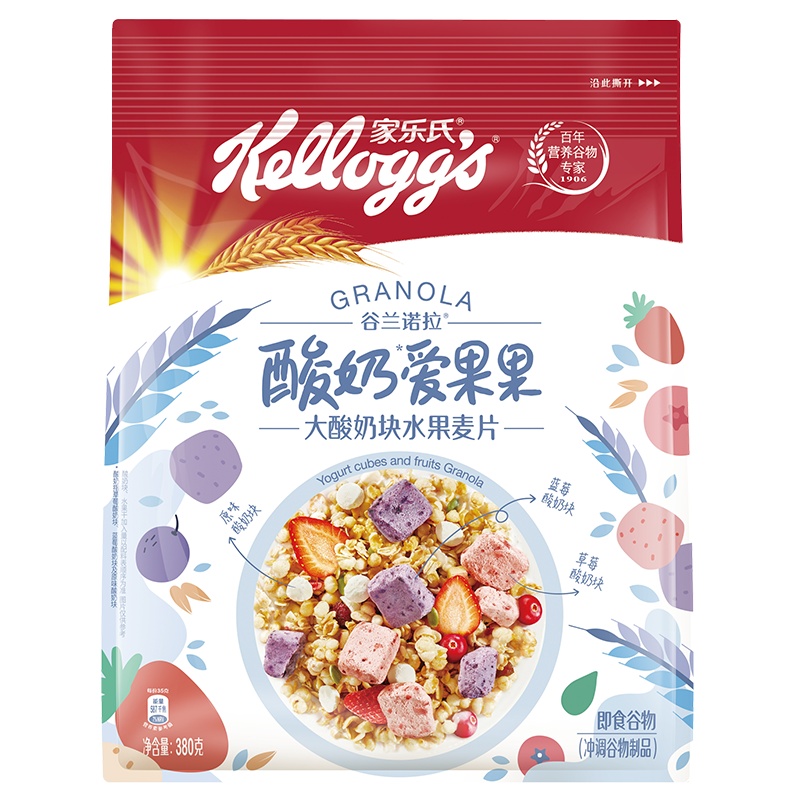 Kellogg's 家乐氏大酸奶块水果麦片380g