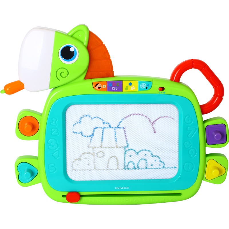 汇乐玩具(HuiLe TOYS)557儿童磁性画板宝宝涂鸦写字版小黑板幼儿彩色绘画...