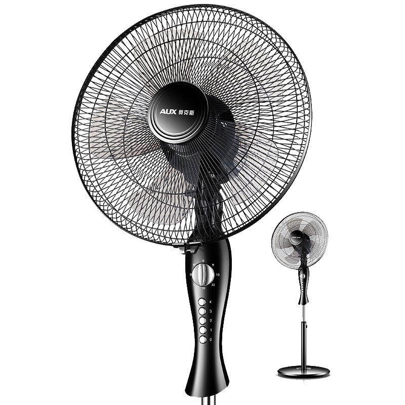 奥克斯(AUX) 电风扇 FS1605 四档风速 机械立式 支持广角送风持久续航落地扇摇头扇电扇5扇叶【机械版】