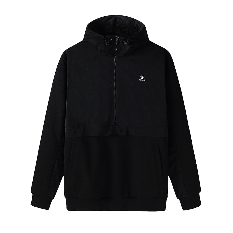 KELME/卡尔美男士运动连帽卫衣半拉链套头衫潮流卫衣时尚新款