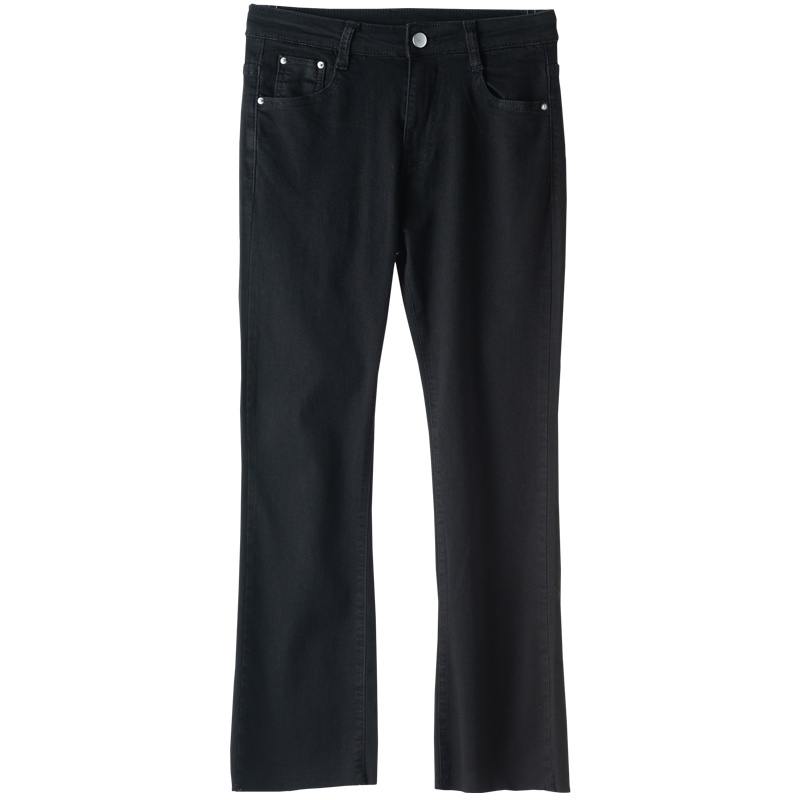 芊艺韩版显瘦牛仔微喇裤女春秋2019新款原宿风百搭喇叭裤长裤50290