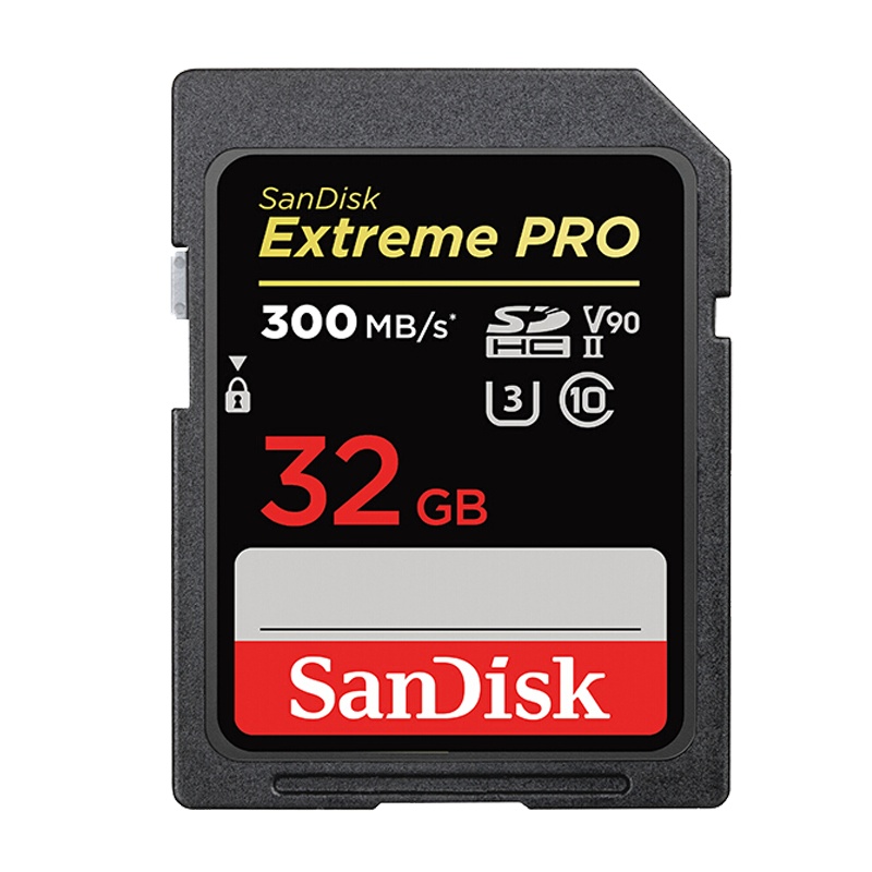【免邮】闪迪（SanDisk）至尊超速SD卡32G读300MB/s 写260MB/s单反存储卡微单内存卡支持4K/8K