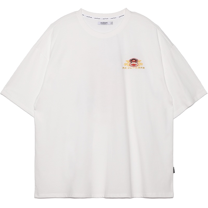 Paul Frank/大嘴猴 夏季印花休闲短袖T恤男宽松圆领经典潮 PFCTE212592M