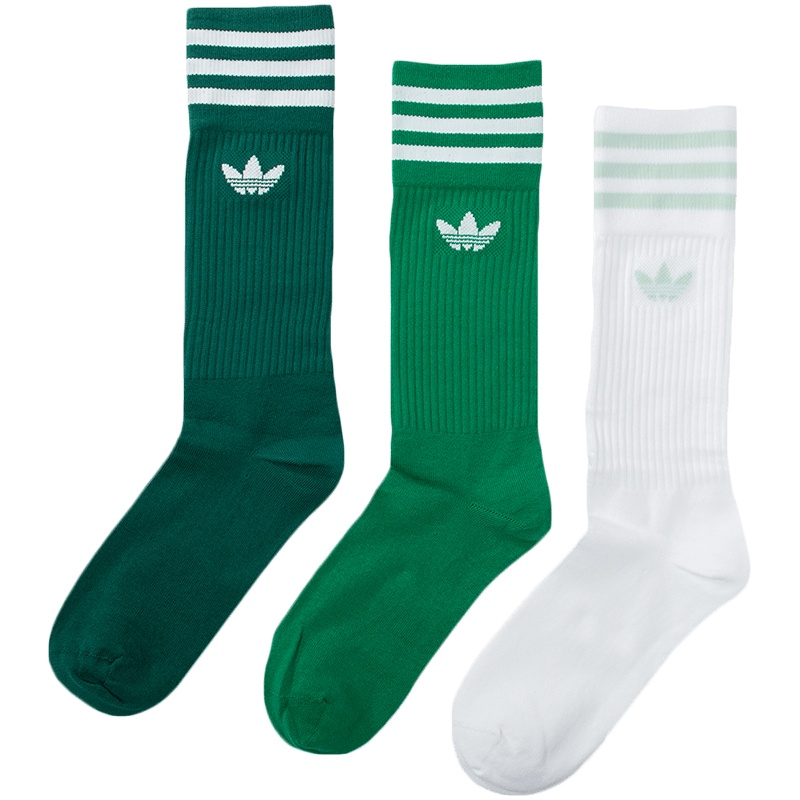 阿迪达斯三叶草袜子男袜女袜三双装多色休闲运动袜ED9362