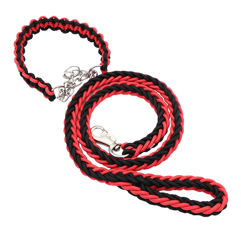 狗链子狗绳小中大型犬狗狗牵引绳猫咪泰迪阿拉斯加萨摩金毛拉布拉多德国牧羊犬马犬训犬绳遛狗绳P链项圈小狗用品