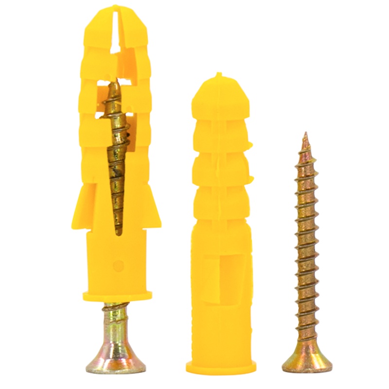 冰禹 SNyl-514 塑料膨胀螺丝 小黄鱼膨胀螺钉 pe彩锌膨胀钉 PE膨胀螺栓