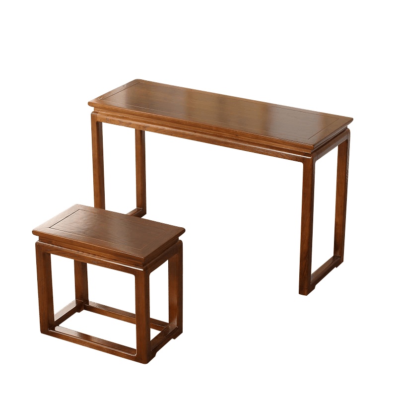 DXBG古筝琴桌实木古琴桌凳共鸣琴桌琴凳老榆木书桌中式国学桌书法桌子