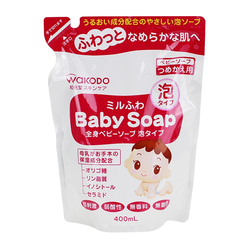 Wakodo 和光堂婴幼儿泡沫沐浴露沐浴液替换装400ml