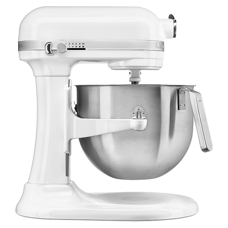 凯膳怡(KitchenAid) 6.9L升降式厨师机家用小型和面机揉面搅拌机5KSM7590CWH 牛奶白