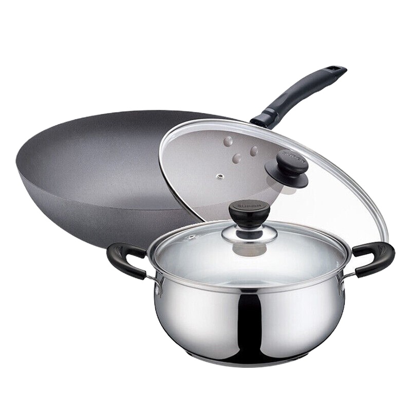 苏泊尔爱家必备两件套 炒锅 汤锅
