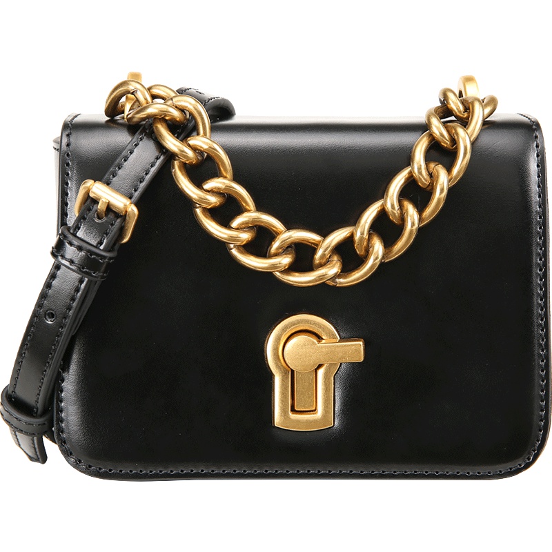 高级感网红小黑包女2019新款简约百搭洋气链条包质感迷你斜挎包包