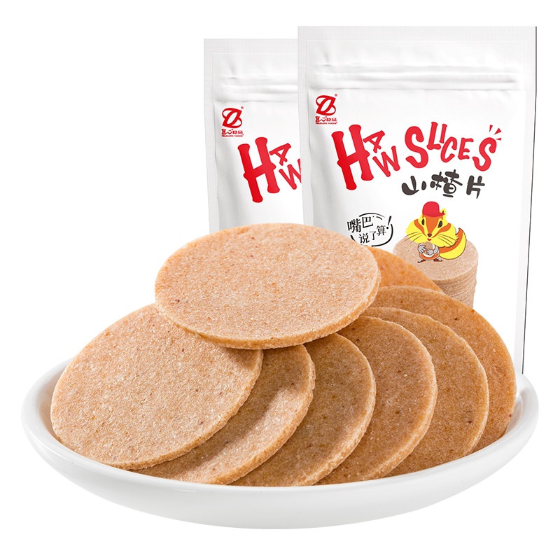 [真心 山楂片100g]果丹皮山楂干片卷糕球儿童怀旧小零食 休闲零食特产果脯蜜饯XM