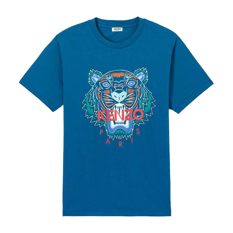 香港直邮 KENZO高田贤三 假日系列虎头印花圆领短袖T恤男士