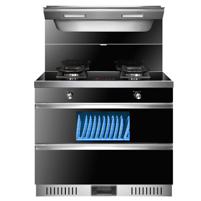 帅人(sazn)90SA升级双电机集成灶 集成灶一体灶 家用侧吸下排油烟机燃气灶消毒柜套装 自动清洗(天然气)