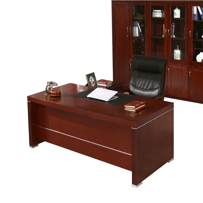 全简办公家具老板桌主管办公桌总裁经理桌油漆实木贴皮大班台含侧柜小柜