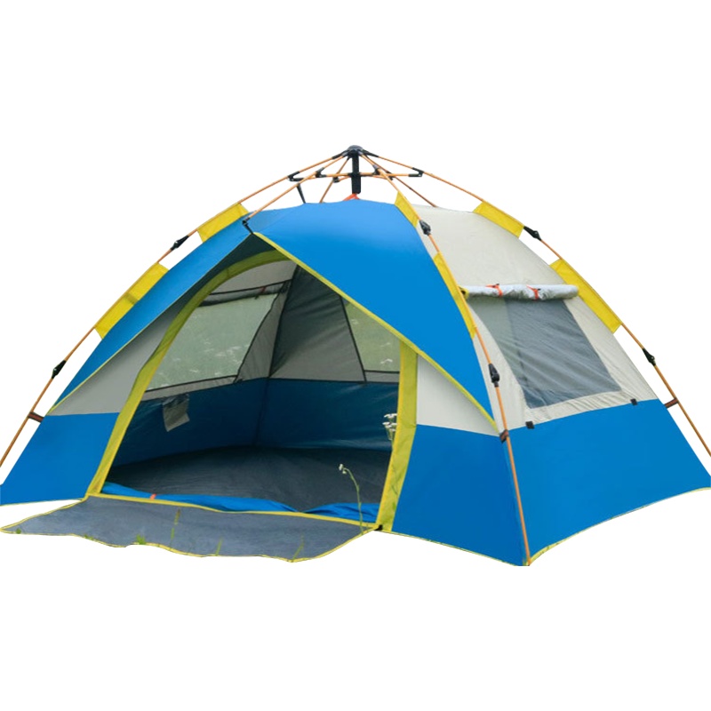 三极户外(Tripolar) TP2303 双人三窗全通透式单层自动帐篷公园亲子帐篷3-4人一门三窗帐篷